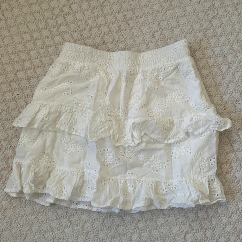 White Eyelet Ruffle Skirt - Picture 5 of 5